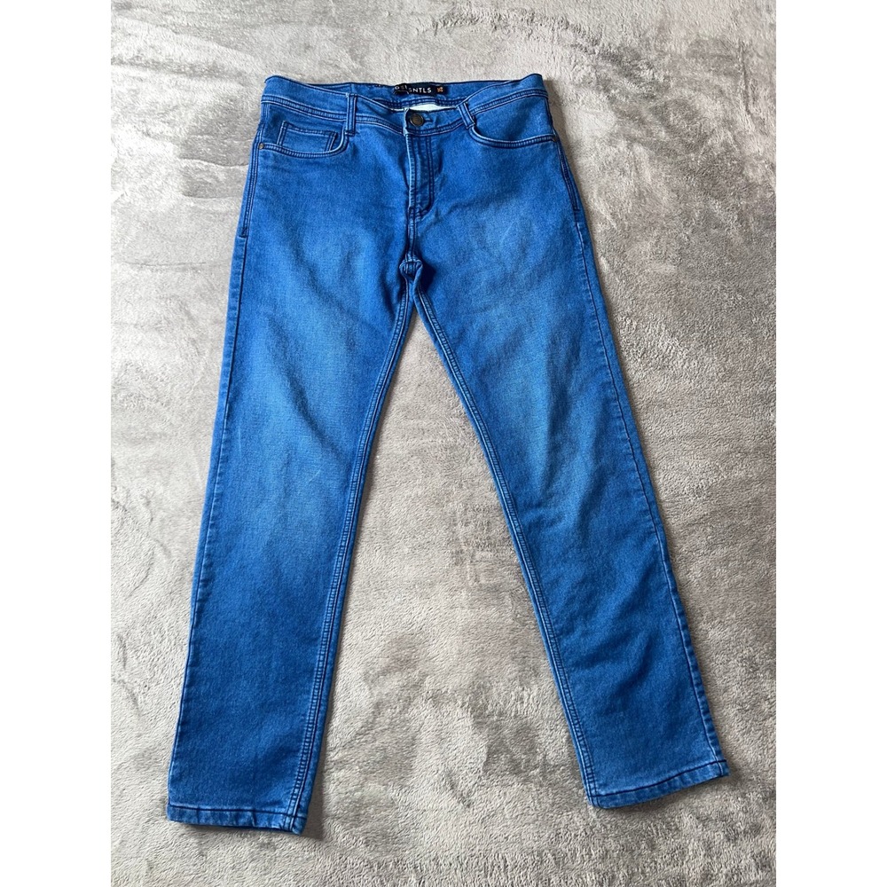 DEESNTLS Mens Jeans Size 35 Blue Stretch Straight Leg‎ 29.5 Inseam